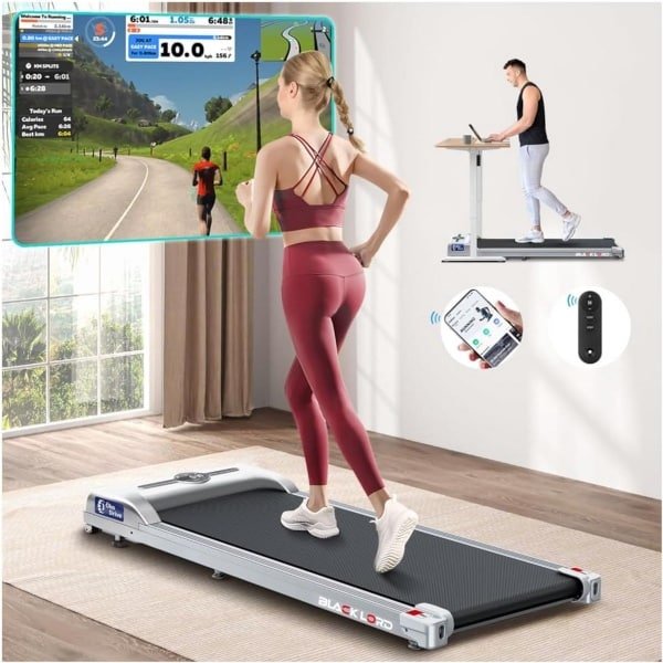 Inklapbare Loopband Onder Bureau - 2-in-1 Walking Pad met 2.2 PK Motor, Snelheid 1-9 km/u