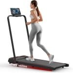 Inklapbare Loopband met Helling (2-in-1) - Onder Bureau Loopmachine voor Thuis en Kantoor (Max 12 KM/U)