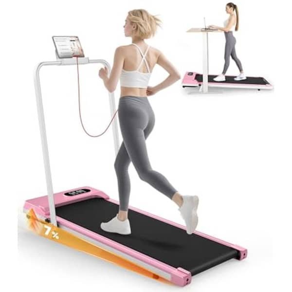 Inklapbare Loopband met Helling, 4-in-1 Thuis Loopband, Elektrische Loopband Onder Bureau, 130 kg Capaciteit
