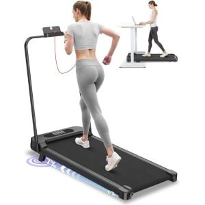 Inklapbare Loopband voor Thuis met 7% Helling en Afstandsbediening - Compacte Elektrische Loopband 1-8 km/u, Max. 130kg