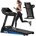 Inklapbare Loopband voor Thuis met Helling en 3,0 pk Motor - 14 km/u, 12 Trainingsprogramma's, Maximale Belasting 136 kg