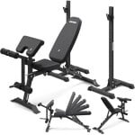 Inklapbare trainingsbank voor krachttraining, verstelbare rugleuning, multifunctionele fitnessapparatuur voor thuis en sportschool