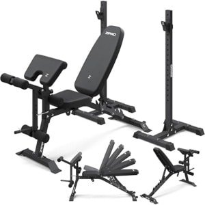 Inklapbare trainingsbank voor krachttraining, verstelbare rugleuning, multifunctionele fitnessapparatuur voor thuis en sportschool