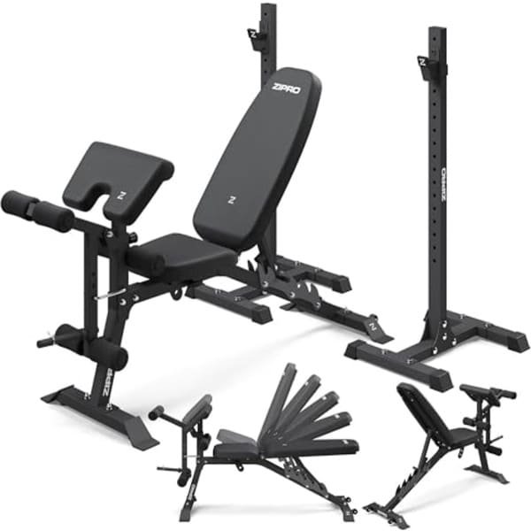 Inklapbare trainingsbank voor krachttraining, verstelbare rugleuning, multifunctionele fitnessapparatuur voor thuis en sportschool