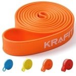 KRAFIT Weerstandsbanden, afzonderlijk en set, ergonomisch en antislip design, 100% natuurlijk rubber, pull-up fitnessbanden voor krachttraining, crossfit, optrektochten, calisthenics, yoga