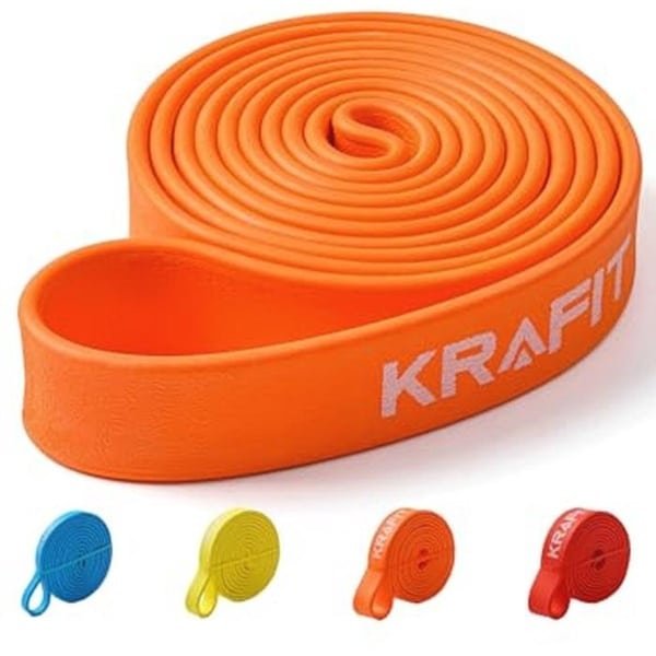 KRAFIT Weerstandsbanden, afzonderlijk en set, ergonomisch en antislip design, 100% natuurlijk rubber, pull-up fitnessbanden voor krachttraining, crossfit, optrektochten, calisthenics, yoga
