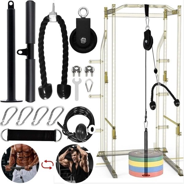 Kabel Katrol Systeem voor Krachttraining - Fitness Set voor Thuisgebruik - Biceps, Triceps en Rug Oefeningen