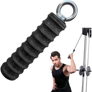 Kabel Machine Handvat - Fitness Accessoire - Krachttraining Armen - Antislip TPR Grip - 47 inch - Zwart