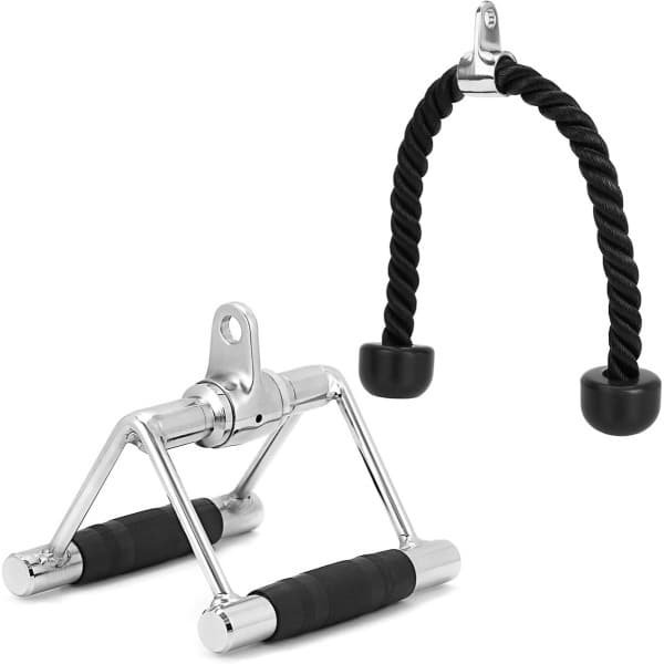 Kabel Trainingsaccessoires: Tricepstouw en V-Bar Handvat voor Lat Pulldown en Krachttraining