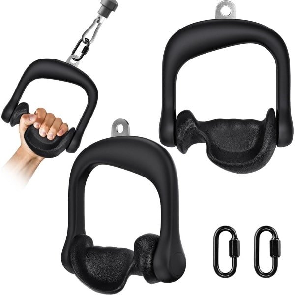 Kabel Trainingsgrepen Set van 2 voor Fitness, Krachttraining en Home Gym - Universele Bevestiging voor Fitnessbanden en Katrolsystemen