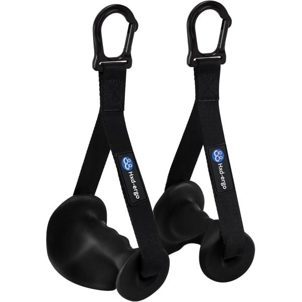Kabelmachine Handgrepen - Fitness Accessoires - Krachttraining - Verstevigd Ontwerp - 11.4 Inch Lengte - Zwart