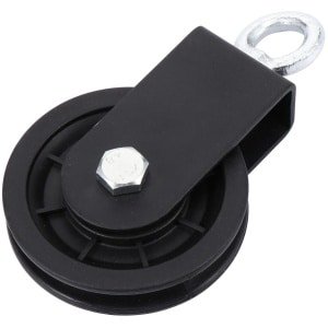 Katrol - Poelie - Krachttraining - Aluminiumlegering - 15.5 x 9.5 cm - Zwart