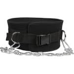Kettingriem - Gewichthefriem - Intensieve Krachttraining - Versterkte Stalen Ketting - 20x10x3 cm - Zwart