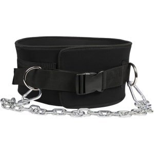 Kettingriem - Gewichthefriem - Intensieve Krachttraining - Versterkte Stalen Ketting - 20x10x3 cm - Zwart