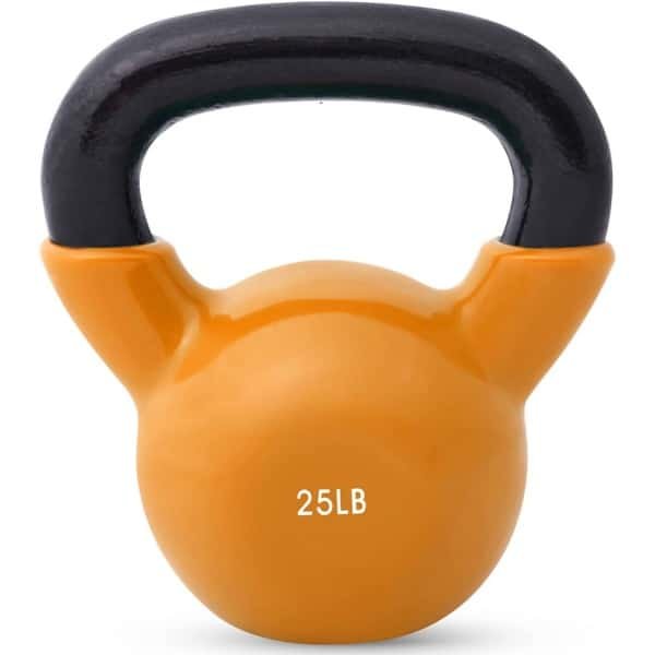 Kettlebell 11,3 kg (25 lbs) - Gecoat Gietijzer voor Balansoefeningen en Krachttraining