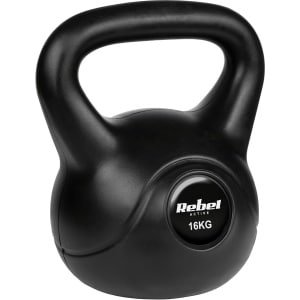 Kettlebell 16 kg PVC voor Krachttraining en Fitness Oefeningen