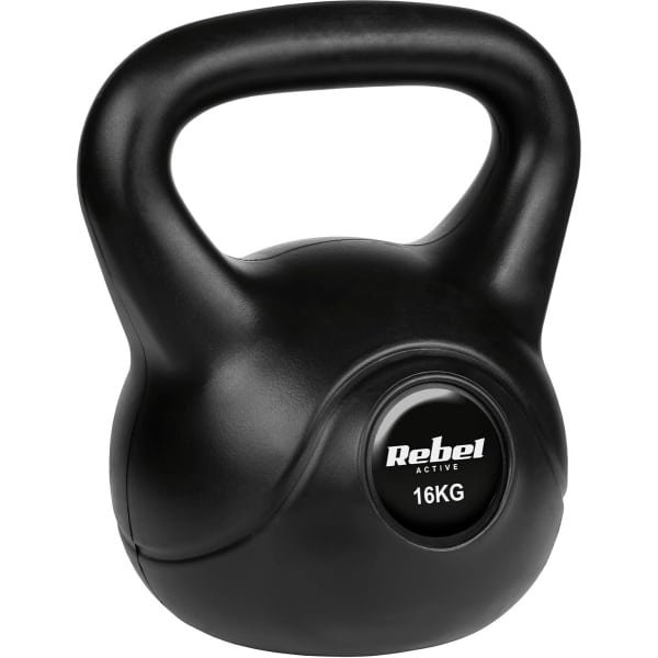 Kettlebell 16 kg PVC voor Krachttraining en Fitness Oefeningen