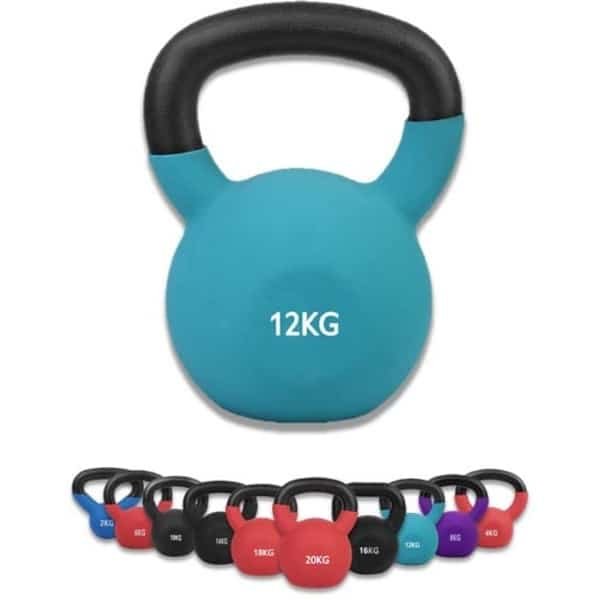 Kettlebell 2kg - Massief Gietijzer met Neopreen Coating - Ideaal voor Krachttraining Thuis