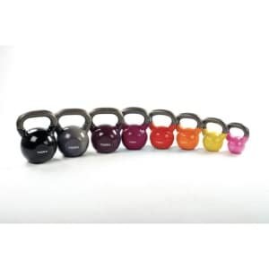 Kettlebell 4 kg Roze voor Krachttraining en Fitness - Vinyl Gecoat
