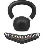 Kettlebell 4kg - 32kg van massief gietijzer met poedercoating voor krachttraining