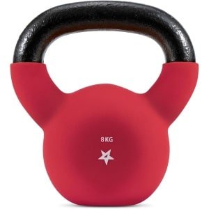 Kettlebell Gewicht - Krachtbal - Thuis Krachttraining - Neopreen Gecoat Vloerbeschermend - 8 KG - Rood