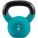 Kettlebell Gewichten - Fitness Bal - Krachttraining Thuis - Neopreen Coating - 10 KG - Blauw Groen