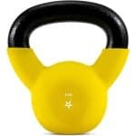 Kettlebell Gewichten - Krachttraining Kettlebells - Krachttraining Thuis - Neopreen Gecoat - 4 KG - Geel