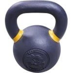 Kettlebell - Gietijzeren Gewichten - Krachttraining Thuis - Gecoate Afwerking - 16 kg - Zwart