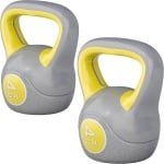 Kettlebell Kunststof - Halterschijf Trainingsgewicht - Krachttraining Thuis - Vloervriendelijke Ommanteling - 2-20 kg - Gekleurd
