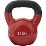 Kettlebell Neopreen Rood 14 kg voor Krachttraining en Fitness Thuis