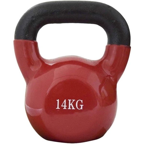 Kettlebell Neopreen Rood 14 kg voor Krachttraining en Fitness Thuis
