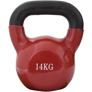Kettlebell Neopreen Rood 14 kg voor Krachttraining en Fitness Thuis