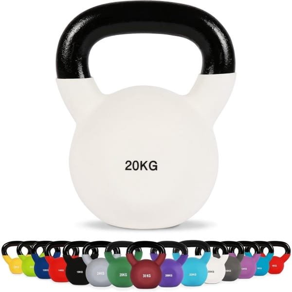 Kettlebell Neopreen met Oefenposter voor Functionele Fitness en Krachttraining