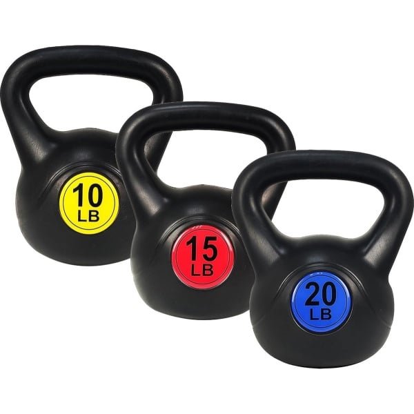 Kettlebell Set met Brede Grip voor Krachttraining Thuis