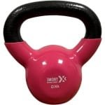 Kettlebell Vinyl - Gietijzeren Kettlebell - Krachttraining Thuis - Kleurgecodeerd Gewicht - 4 kg - Roze
