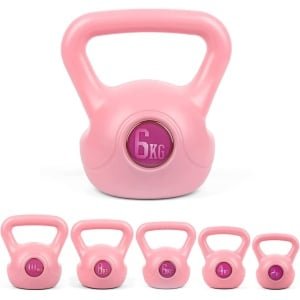 Kettlebell voor Vrouwen - Vinyl Gewichten voor Krachttraining en Full-Body Workout - 2kg, 4kg, 6kg, 8kg, 10kg, 12kg
