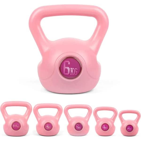 Kettlebell voor Vrouwen - Vinyl Gewichten voor Krachttraining en Full-Body Workout - 2kg, 4kg, 6kg, 8kg, 10kg, 12kg