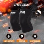 Knie Sleeves voor Krachttraining en Powerlifting - 7mm Neopreen Support