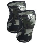 Kniebandage 7 mm neopreen voor krachttraining en fitness - Flexibele, antislip kniehoes in camouflage voor dames en heren - Bescherming en ondersteuning voor zware training