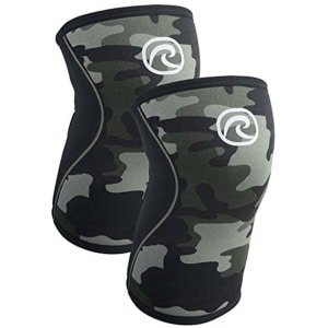 Kniebandage 7 mm neopreen voor krachttraining en fitness - Flexibele, antislip kniehoes in camouflage voor dames en heren - Bescherming en ondersteuning voor zware training
