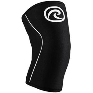 Kniebandage voor Krachttraining - 7 mm SBR/Neopreen, Zwart, Maat S