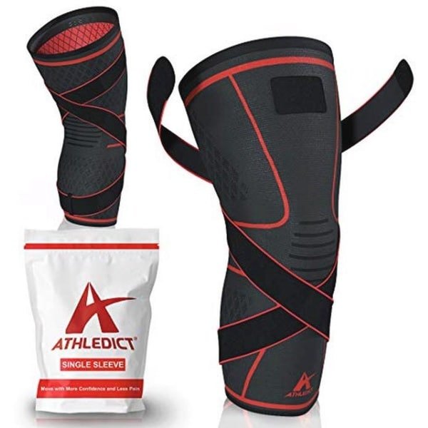 Kniebrace compressiemouw met riem voor ondersteuning en pijnverlichting voor meniscusscheuren, artritis, hardlopen, basketbal, MCL, crossfit, joggen en herstel na chirurgie voor mannen en vrouwen