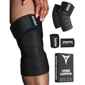 Kniebrace voor krachttraining en bodybuilding - kniebandages 200 cm (paar)