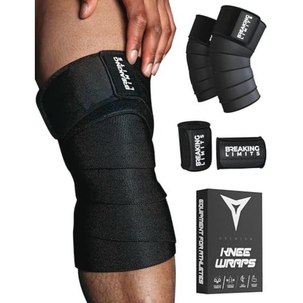 Kniebrace voor krachttraining en bodybuilding - kniebandages 200 cm (paar)
