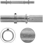 Korte Halterstang met Stelringen - Verchroomd Staal voor Krachttraining en Dumbbells