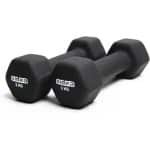 Korte neopreen halters 2 kg - ideaal voor fitness en krachttraining