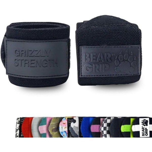 Krachtige Polsbanden voor Gewichtheffen, Bodybuilding en Crossfit - Zwart