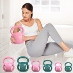 Krachttraining Kettlebell Set 2.3kg, 4.5kg of 6.8kg met Drie Handvatten voor Stabiliteitstraining