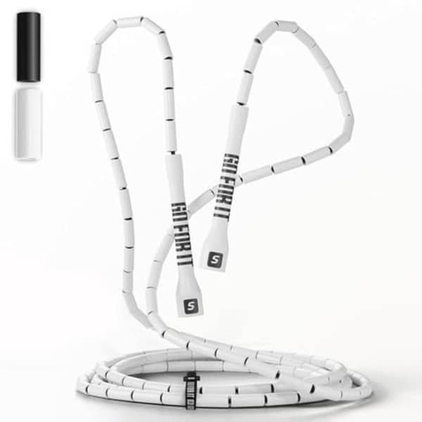 Kralen Springtouw Wit - Perfect Voor Fitness & Cardio Training