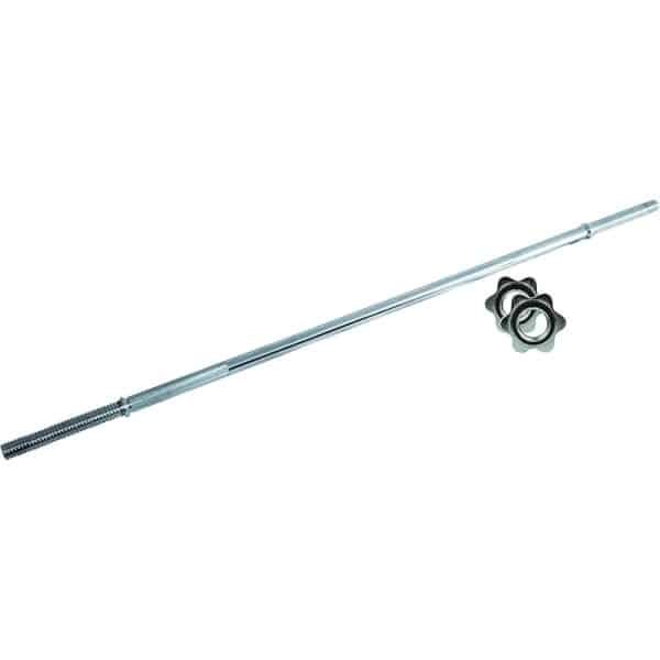 Lange halterstang 150 cm met schroefsluiting en 25 mm diameter voor krachttraining